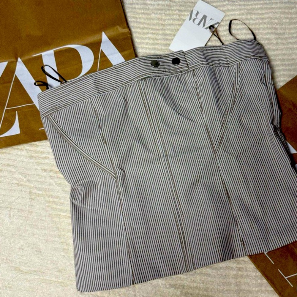 New ZARA Stripe Bandeau Top - Picture 7 of 9
